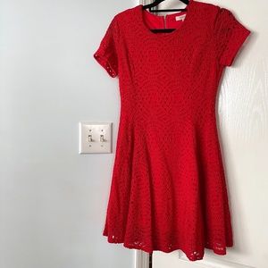 Francesca's Red Skater Dress, Sz M